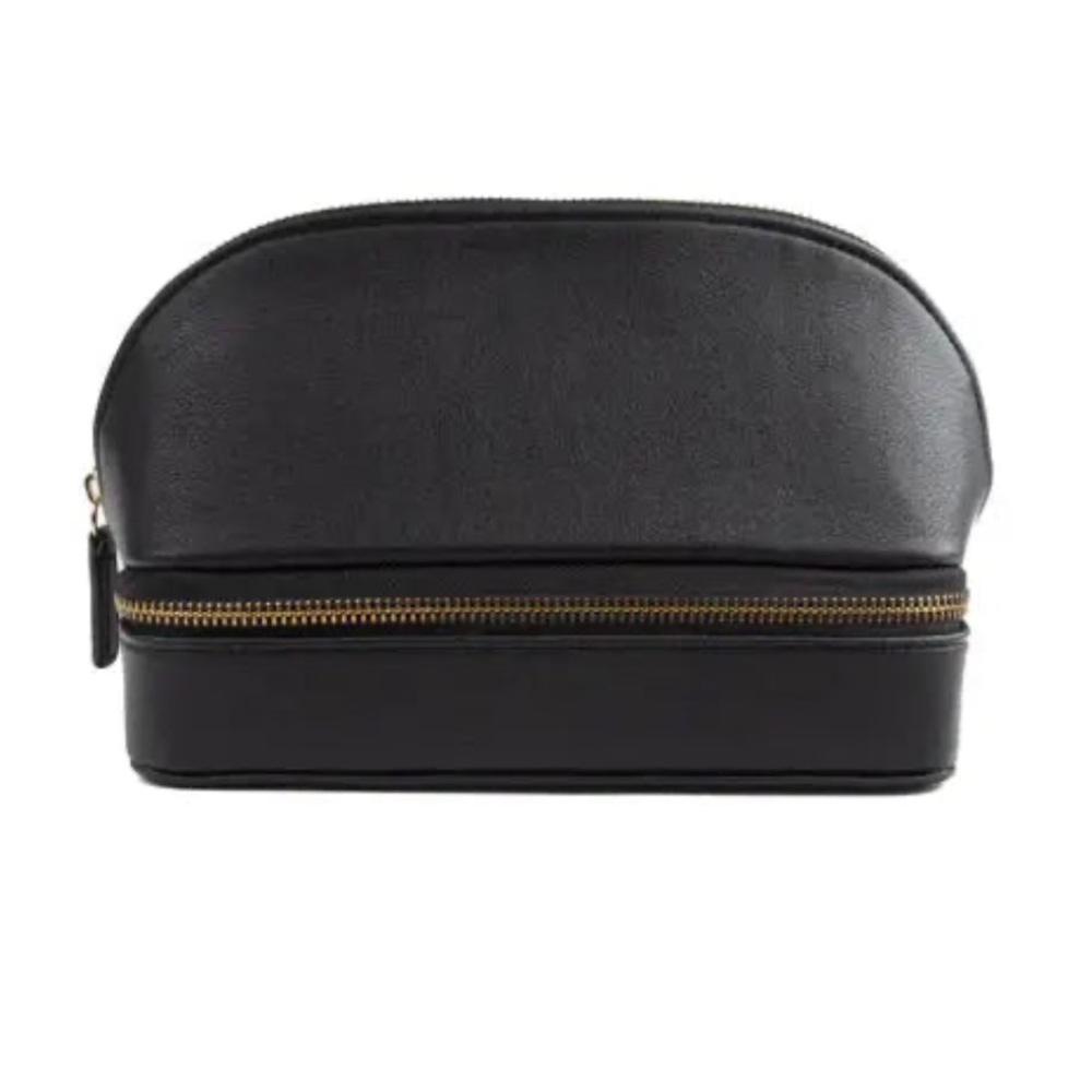 NWOT Faux Leather Travel Makeup Jewelry Organizer
